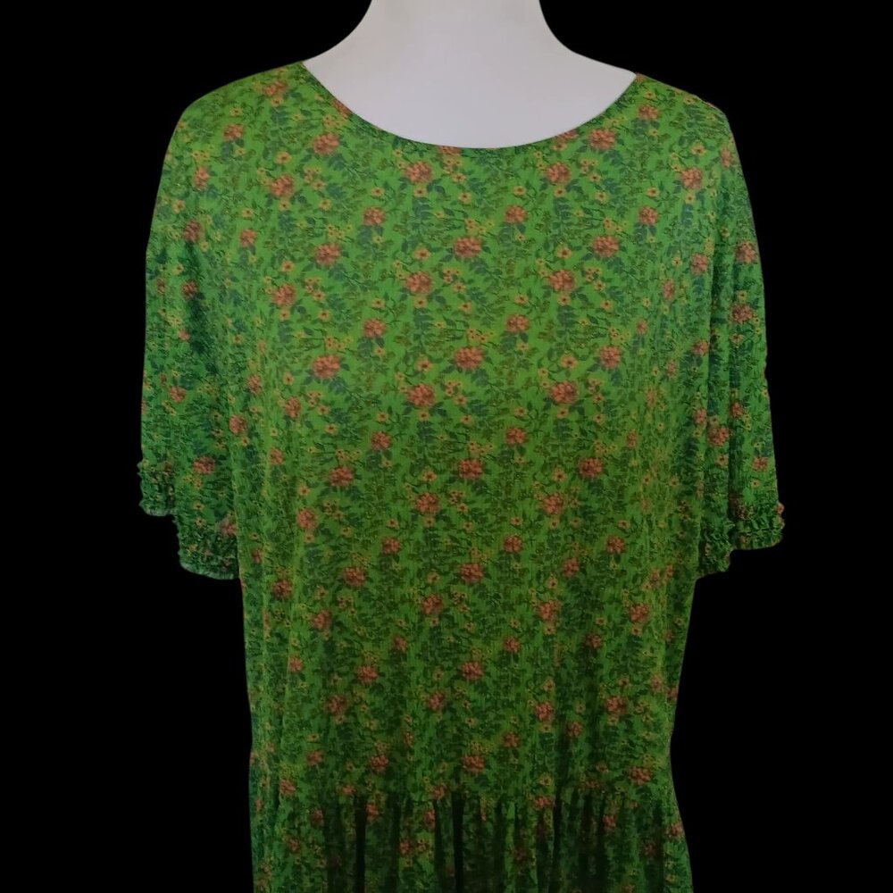 ZARA Bohemian Green Winter Blouse Size L